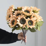 Vibrant Artificial Sunflower Bouquet – 2 Color Options